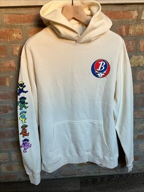 Boston Scally Co. Cream Graphic Grateful Dead Hoodie